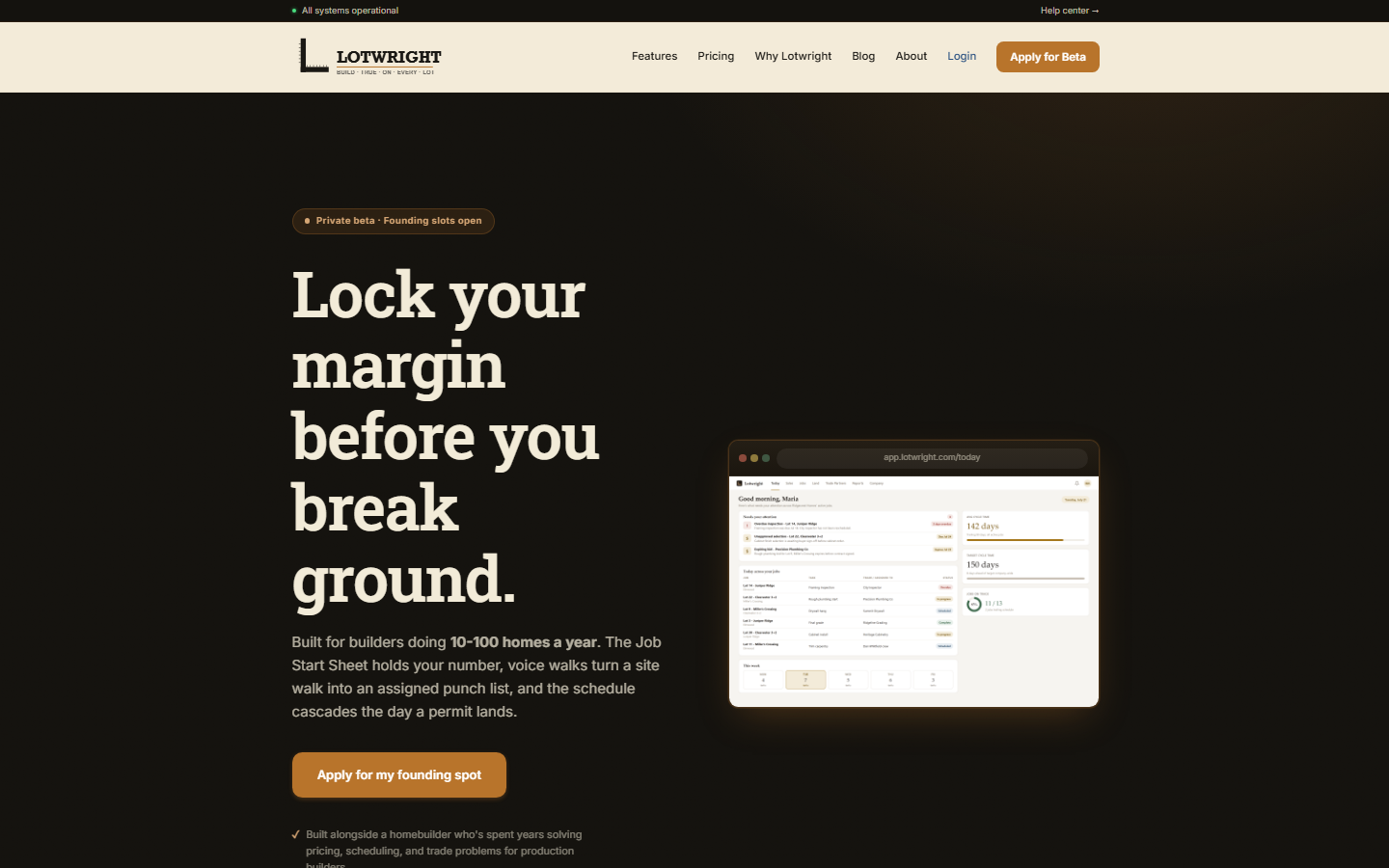 Lotwright website homepage built by Greater Grace Digital