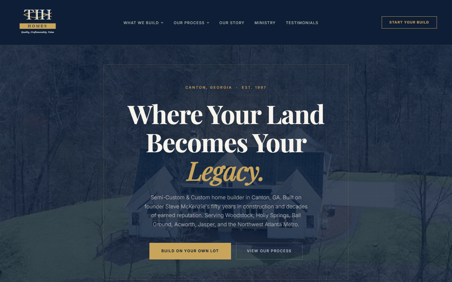 TIH Homes website built by Greater Grace Digital